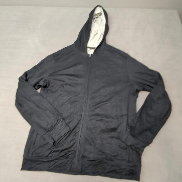 Vince Men’s L Long Sleeve Hoodie Linen w/ Cotton Lining Full Zip Casual - Picture 1 of 8
